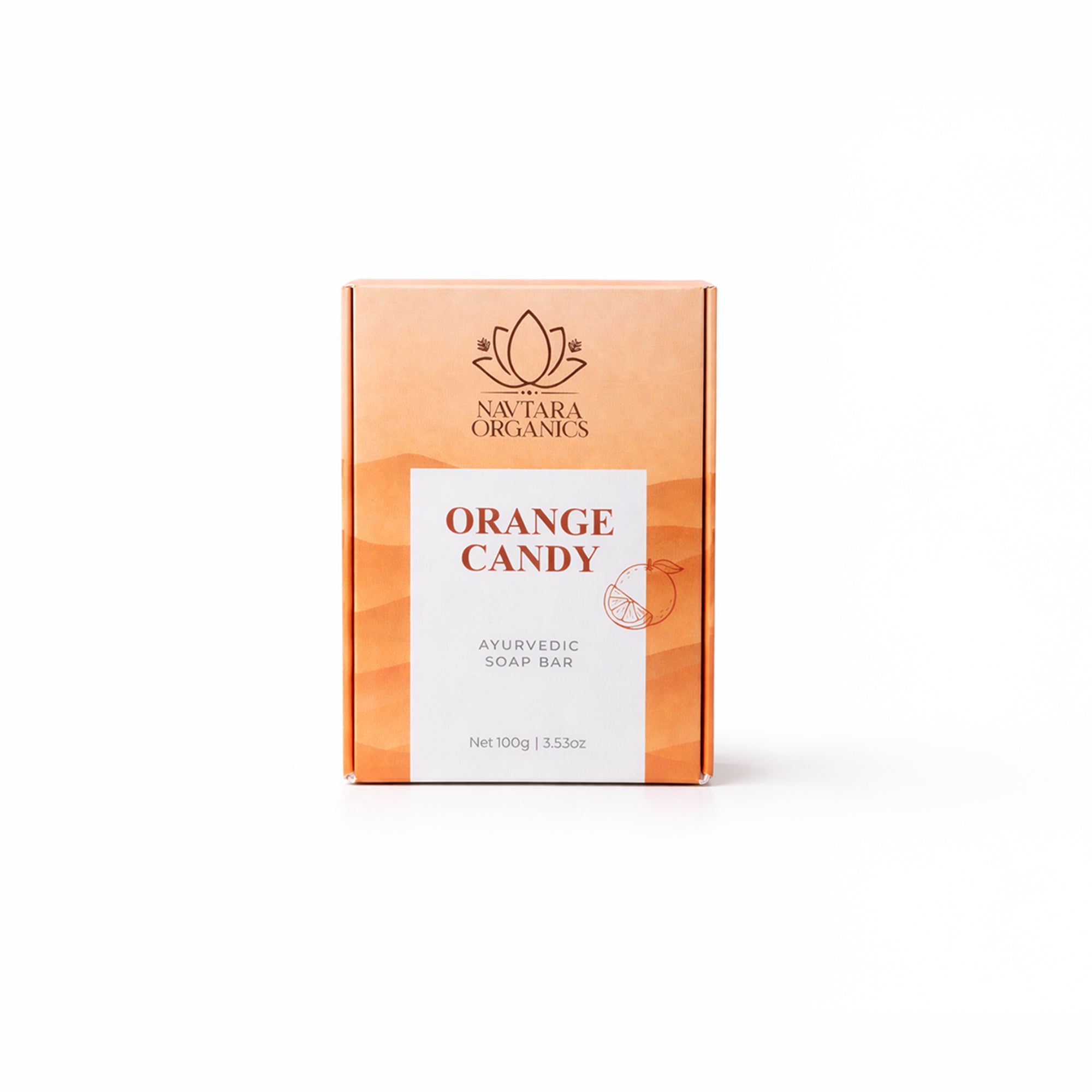 Orange Candy Ayurvedic Soap Bar | Navtara Organics (100g)