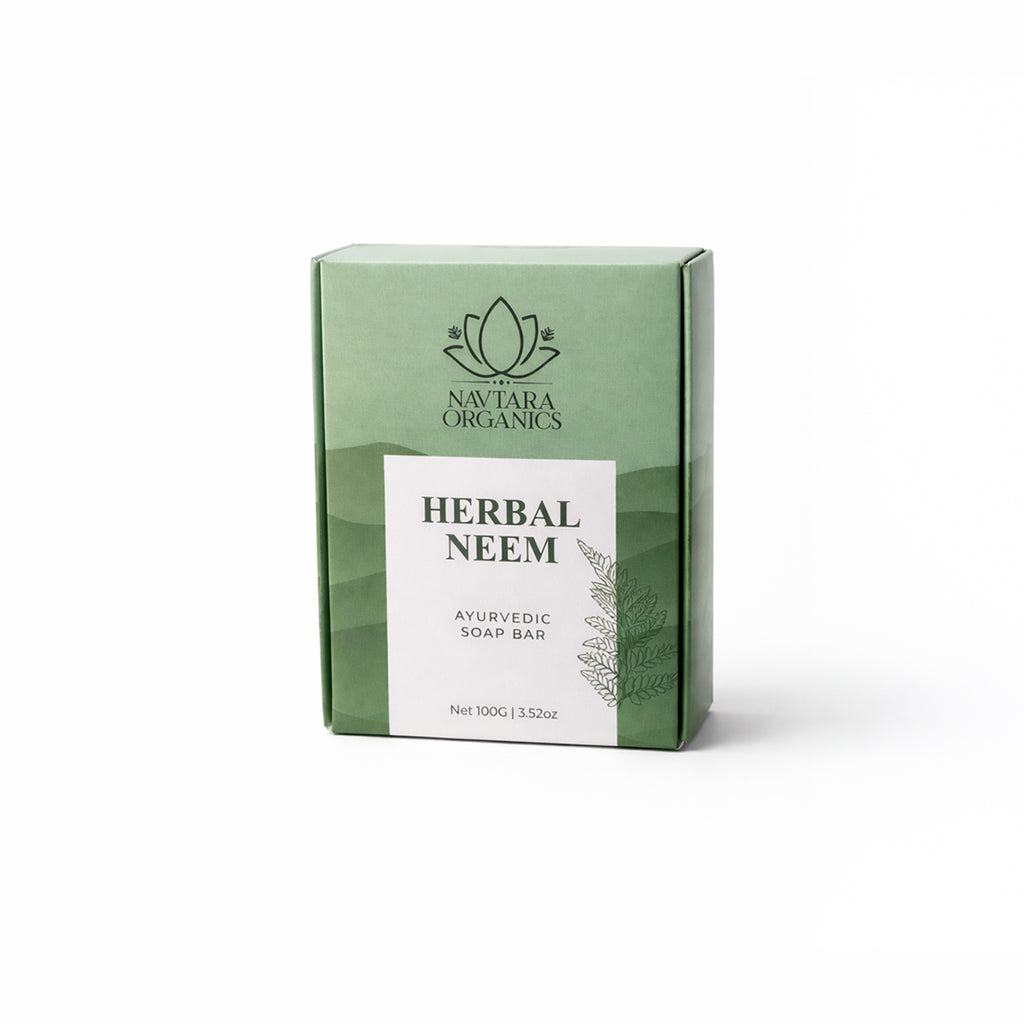 Herbal Neem Ayurvedic Soap Bar  | Navtara Organics (100g)