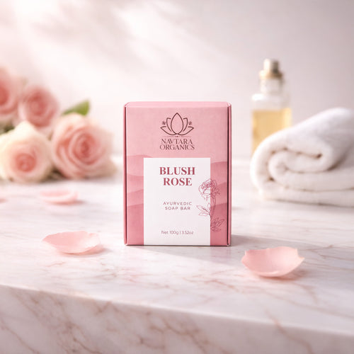 Blush Rose Ayurvedic Soap Bar | Navtara Organics (100g)