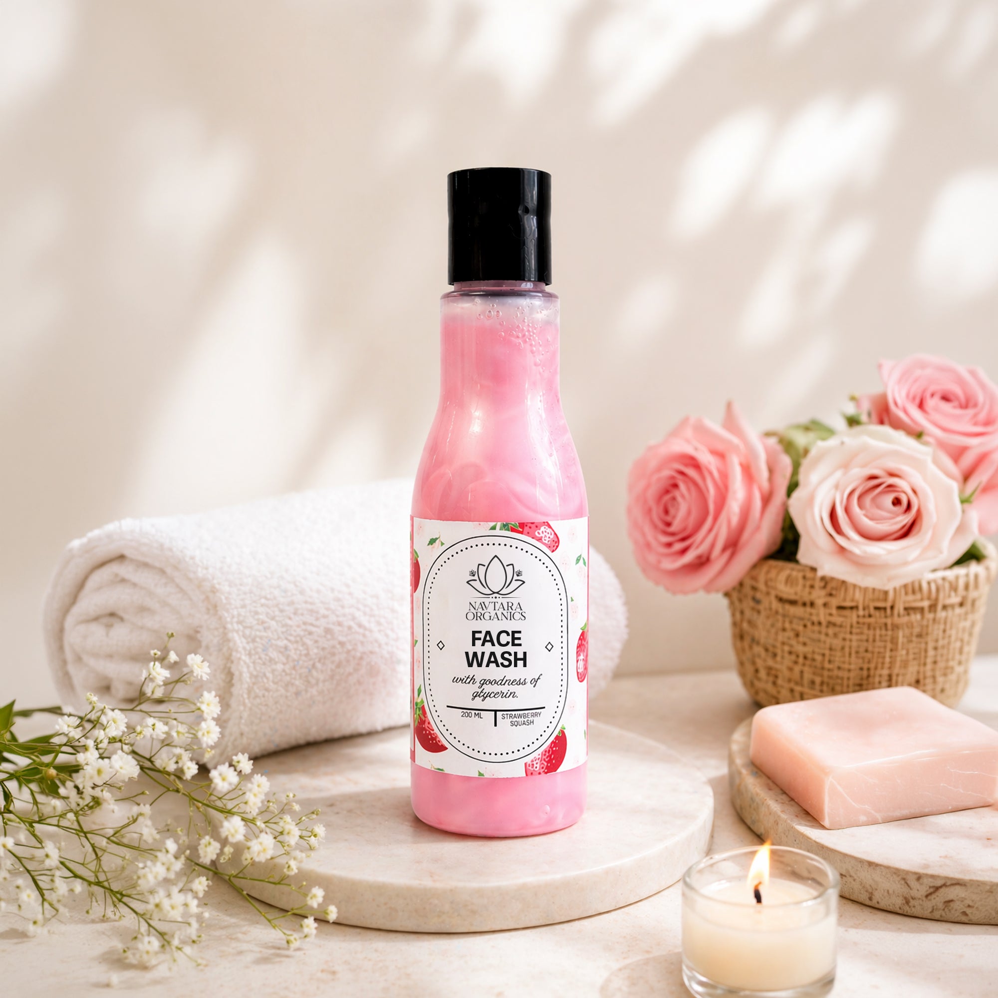 Strawberry Squash Face Wash | Navtara Organics (200ml)