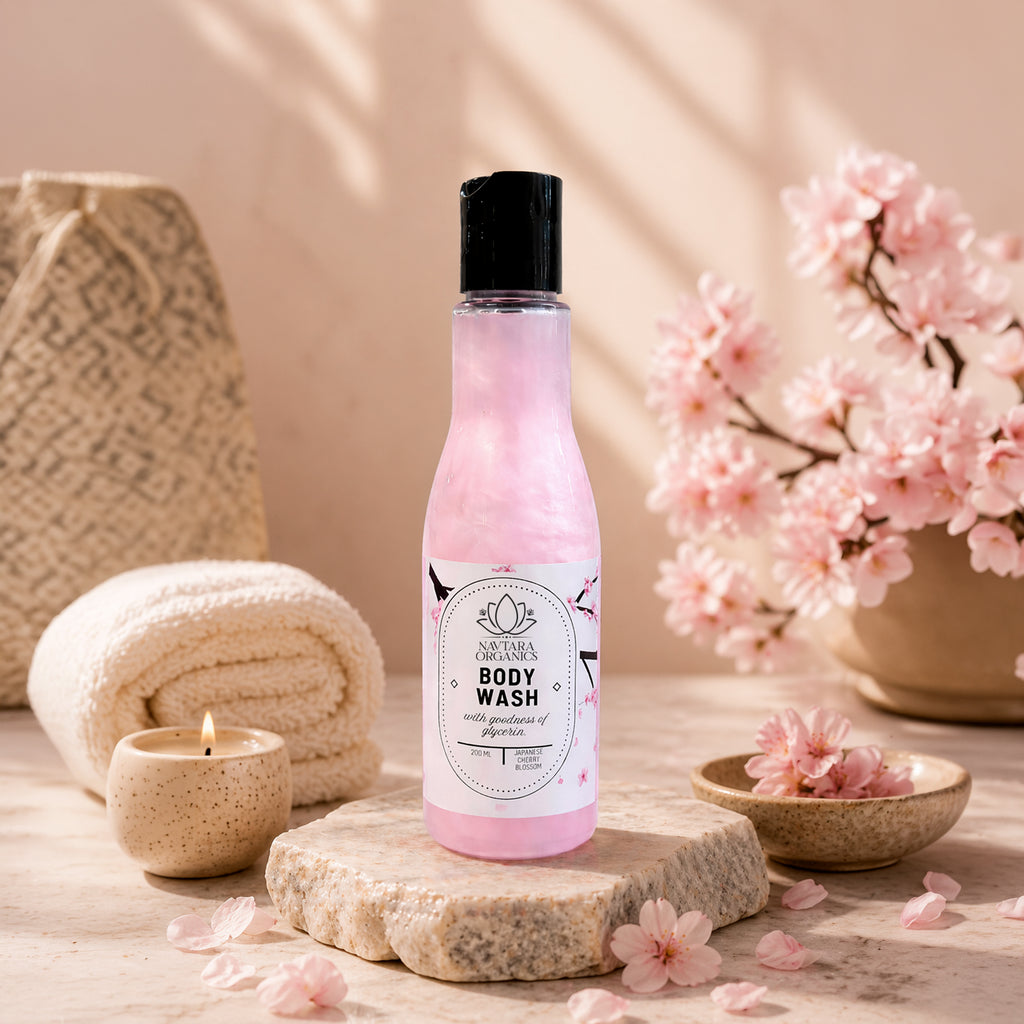 Japanese Cherry Blossom Body Wash | Navtara Organics (200ml)