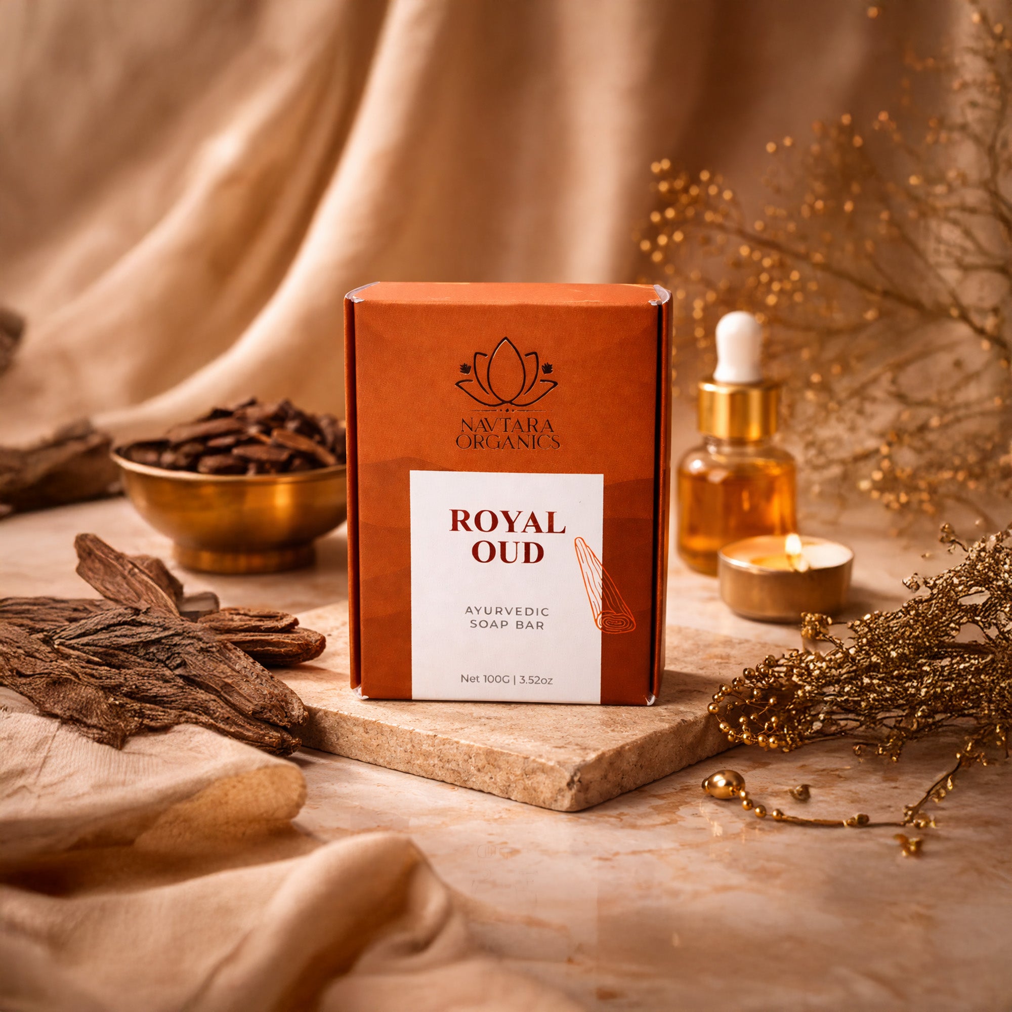 Royal Oud Luxury Soap Bar | Navtara Organics (100g)