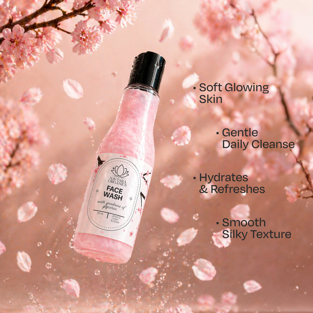 Japanese Cherry Blossom Face Wash | Navtara Organics (200ml)