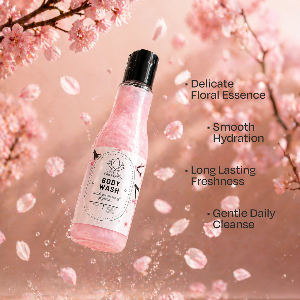 Japanese Cherry Blossom Body Wash | Navtara Organics (200ml)
