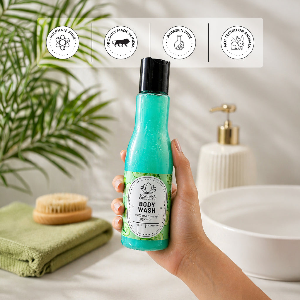 Cucumber Mint Body Wash | Navtara Organics (200ml)