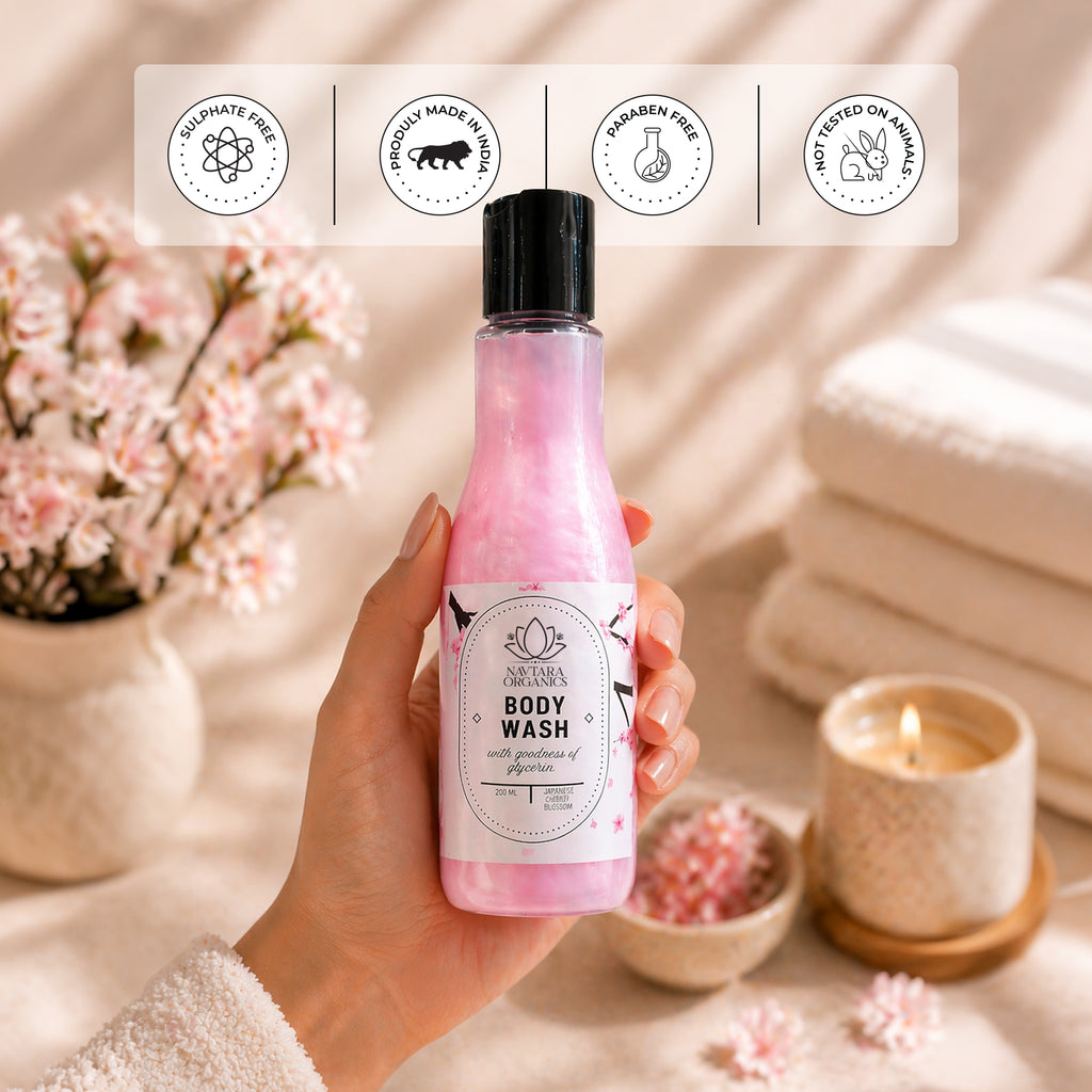 Japanese Cherry Blossom Body Wash | Navtara Organics (200ml)