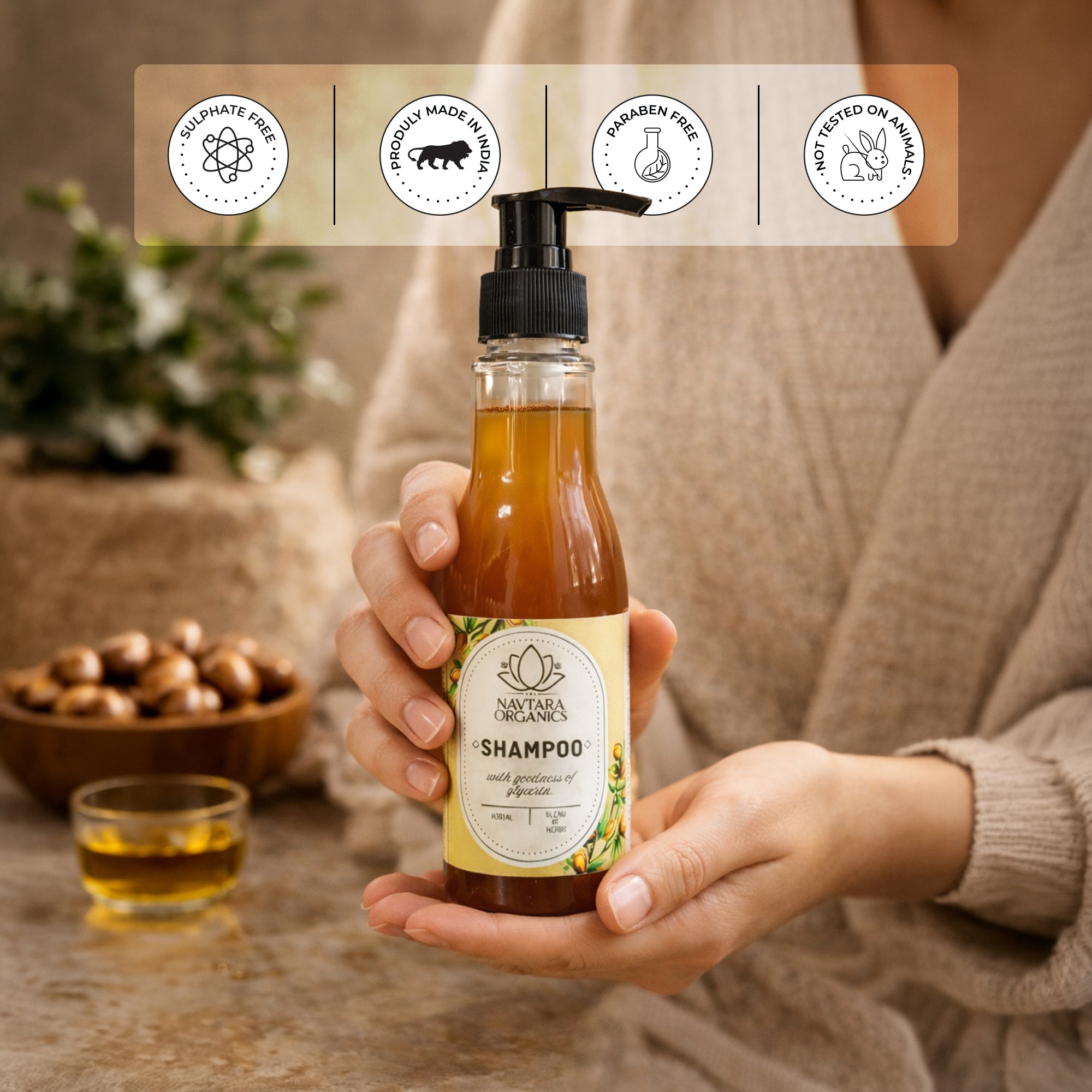 Herbal Shampoo | Navtara Organics (200ml)