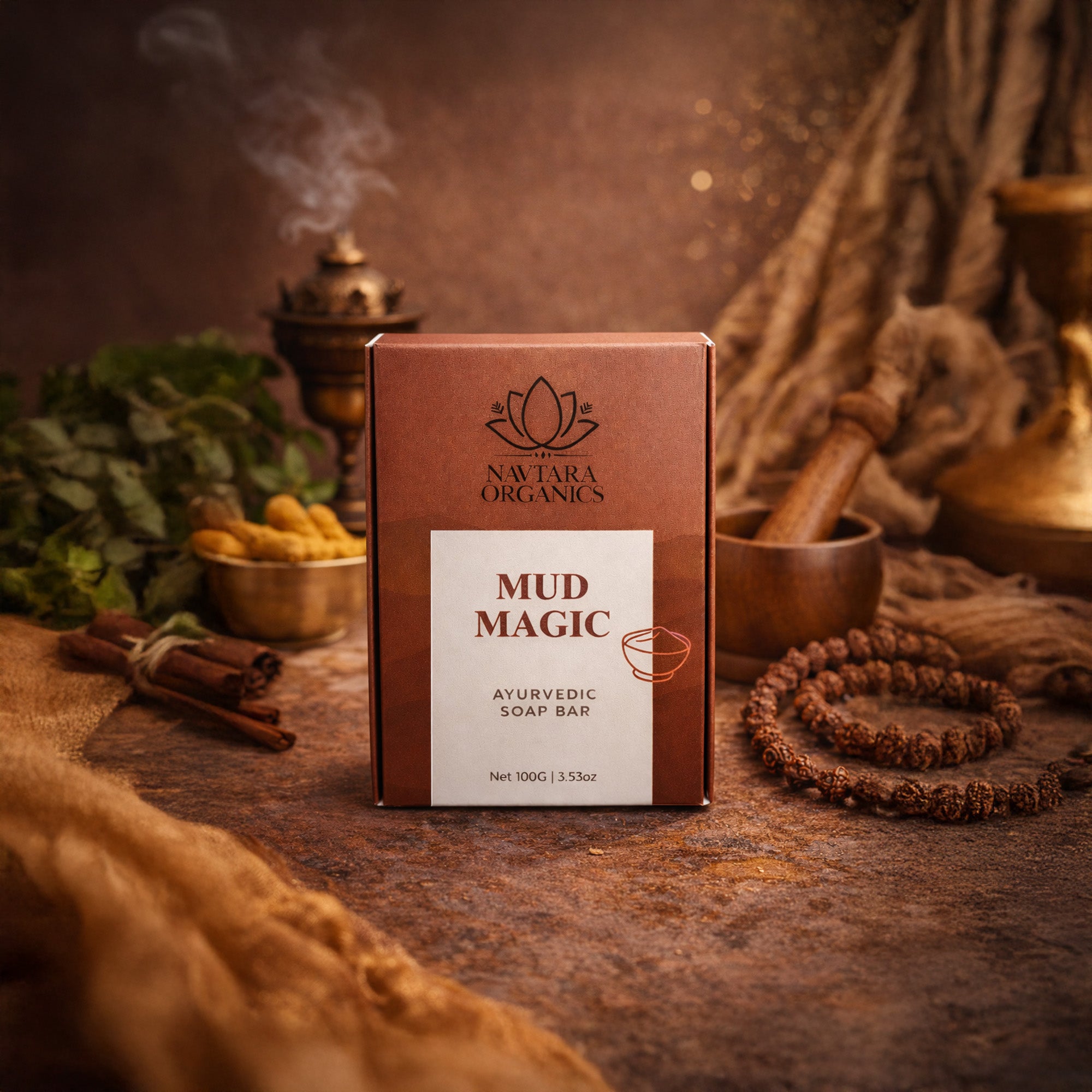 Mud Magic Ayurvedic Soap Bar | Navtara Organics (100g)