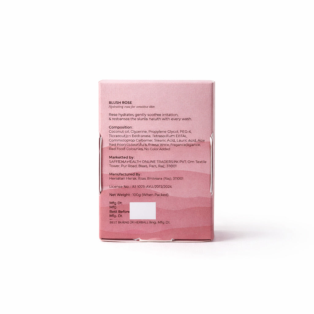 Blush Rose Ayurvedic Soap Bar | Navtara Organics (100g)