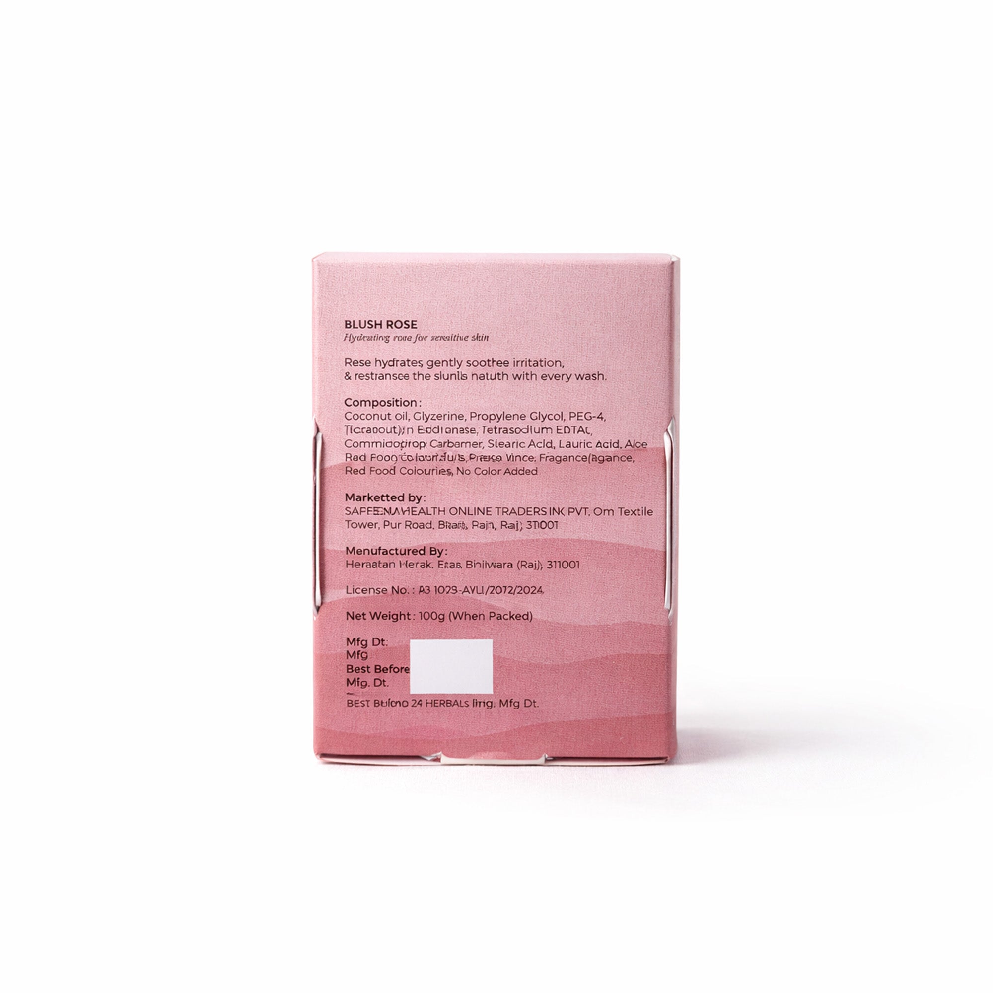 Blush Rose Ayurvedic Soap Bar | Navtara Organics (100g)