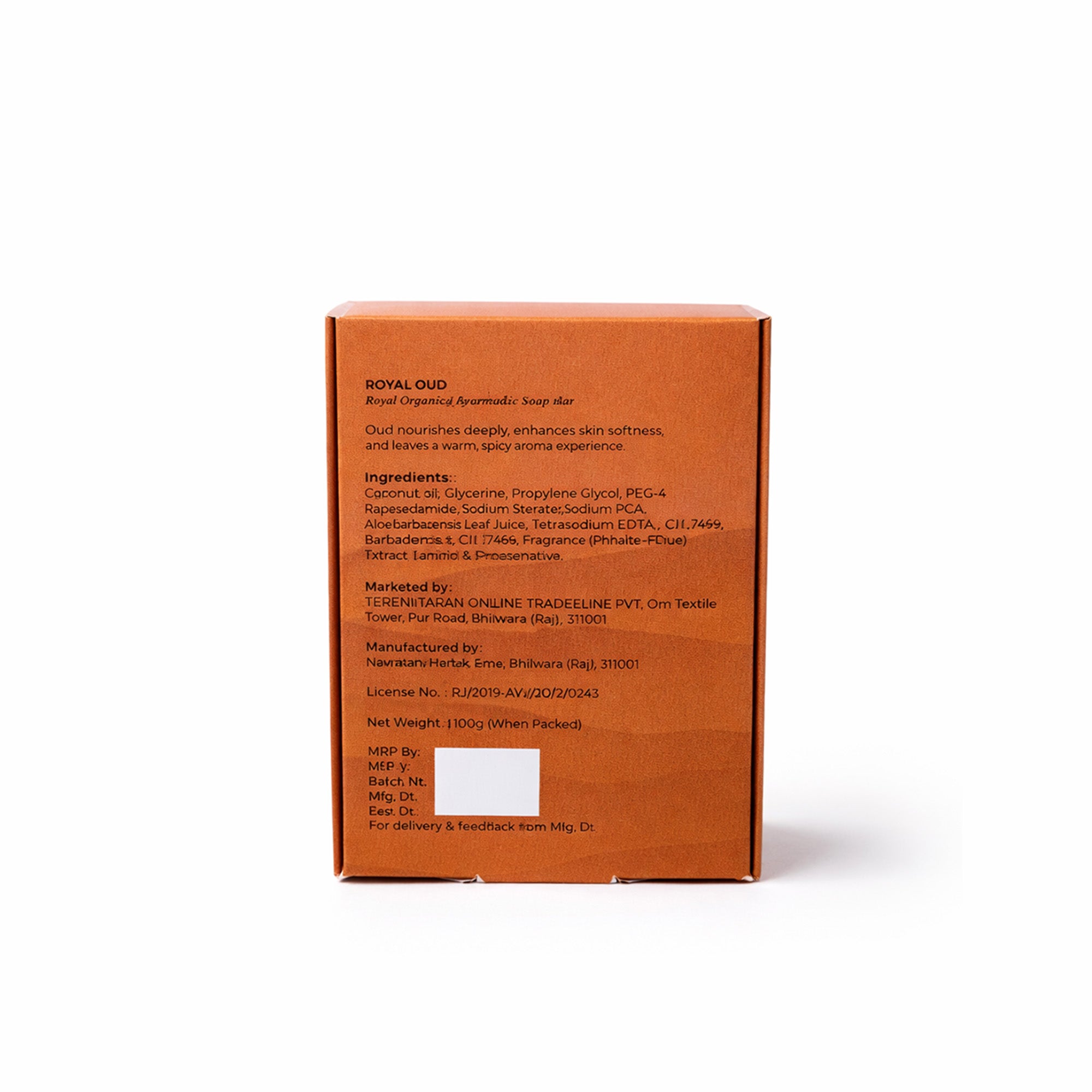 Royal Oud Luxury Soap Bar | Navtara Organics (100g)